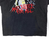 METALLICA メタリカ  AND JUSTICE FOR ALL メタル・ジャスティス 公式タグ USA製 シングルステッチ 1988年コピーライト Tシャツ フェードブラック sizeXL 瑞穂店
