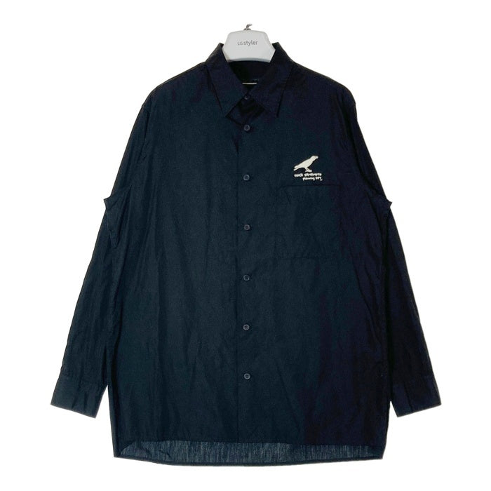 S'YTE サイト Yohji Yamamoto Planning Dept ヨウジヤマモト プランニングデプト 刺繡 ポケットシャツ ブラック size3 瑞穂店
