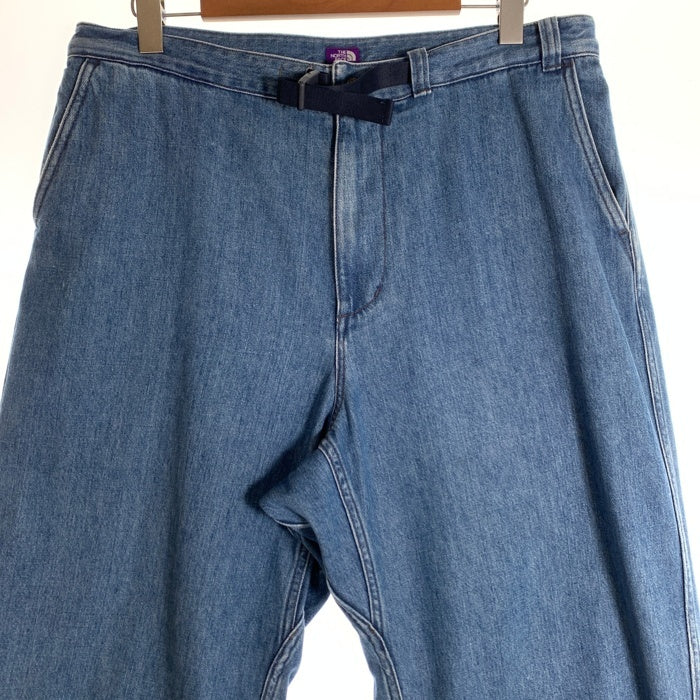 THE NORTH FACE PURPLE LABEL ノースフェイス パープル レーベル Denim Wide Tapered Field Pants デニムワイドテーパードフィールドパンツ ライトブルー NT5418N Size 36 福生店