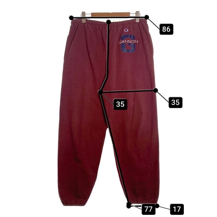 90's Champion チャンピオン GANNON プリント スウェットパンツ ボルドー USA製 Size XL 福生店