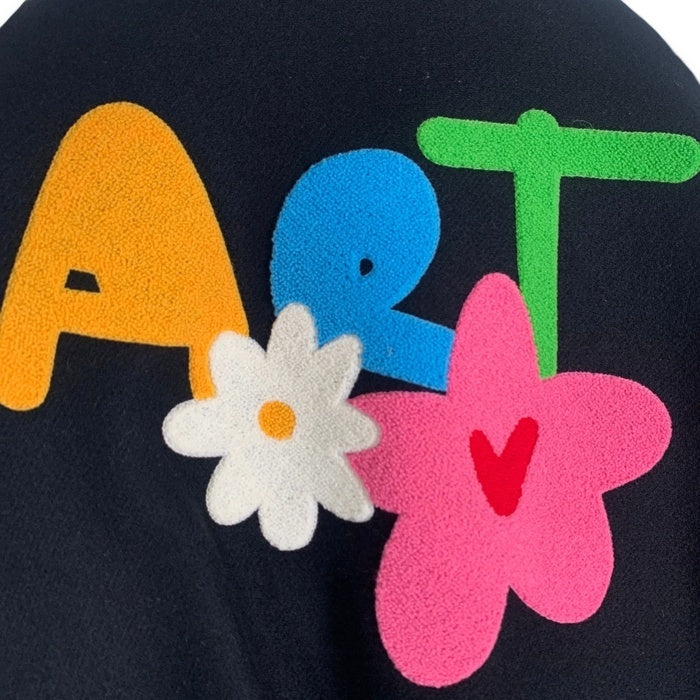 MISTERCHILD ミスターチャイルド WOOL Varsity Jacket ウールバーシティ ジャケット スタジャン ブラック ホワイト Size M 福生店