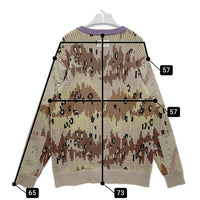 DIESEL ディーゼル K-AMILLUS ハーフジップ デザートカモ ニットセーター ベージュxブラウン Size M 瑞穂店