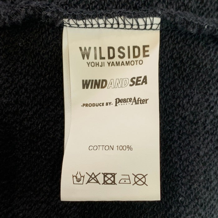 WIND AND SEA ウィンダンシー WILD SIDE ワイルドサイド リバースロゴ プルオーバースウェットパーカー ブラック ヨウジヤマモト Size 4 福生店