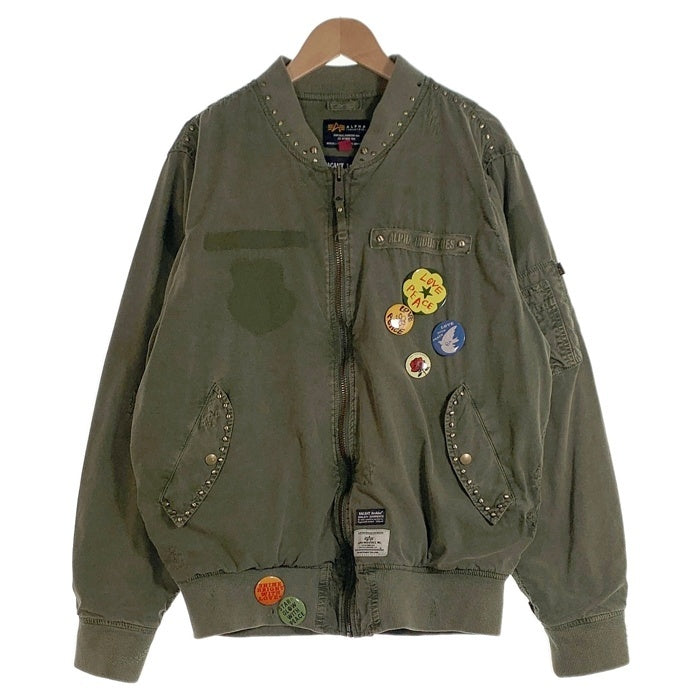 ALPHA INDUSTRIES アルファインダストリーズ VACANT Archive ベイカントアーカイブ FLOYD REPAIR FLIGHT JACKET フロイドリペア フライトジャケット オリーブ Size L 福生店