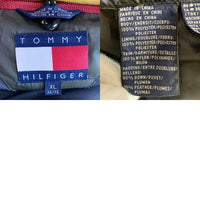 90-00's TOMMY HILFIGER トミーヒルフィガー ダウンジャケット オリーブ ブラック Size XL 福生店