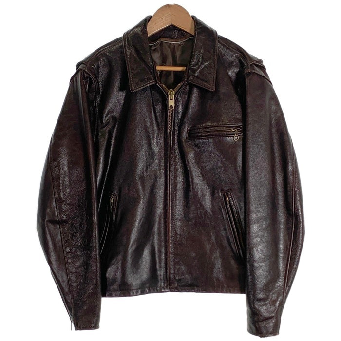 Schott ショット 642VS レザーシングルライダースジャケット ライナー無し チェリーブラウン Size 40 福生店