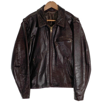 Schott ショット 642VS レザーシングルライダースジャケット ライナー無し チェリーブラウン Size 40 福生店