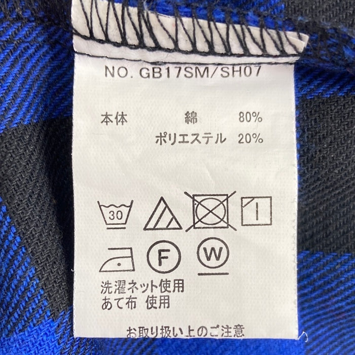 glamb グラム バッファローチェック フランネルシャツ ブルー ブラック GB17SM/SH07 Size 3 瑞穂店