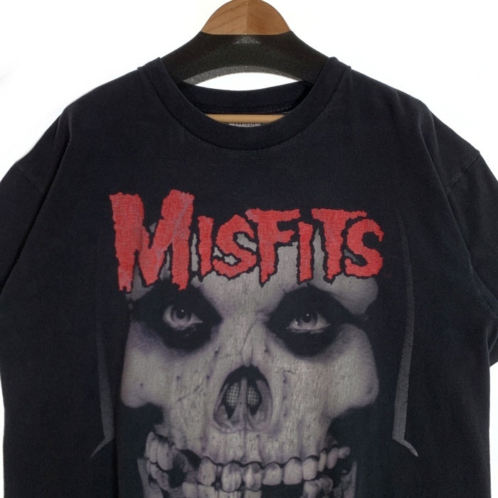 90`s MISFITS ミスフィッツ SKULL スカル プリントTシャツ ブラック USA製 WILD OATS 1995コピーライト Size XL 福生店