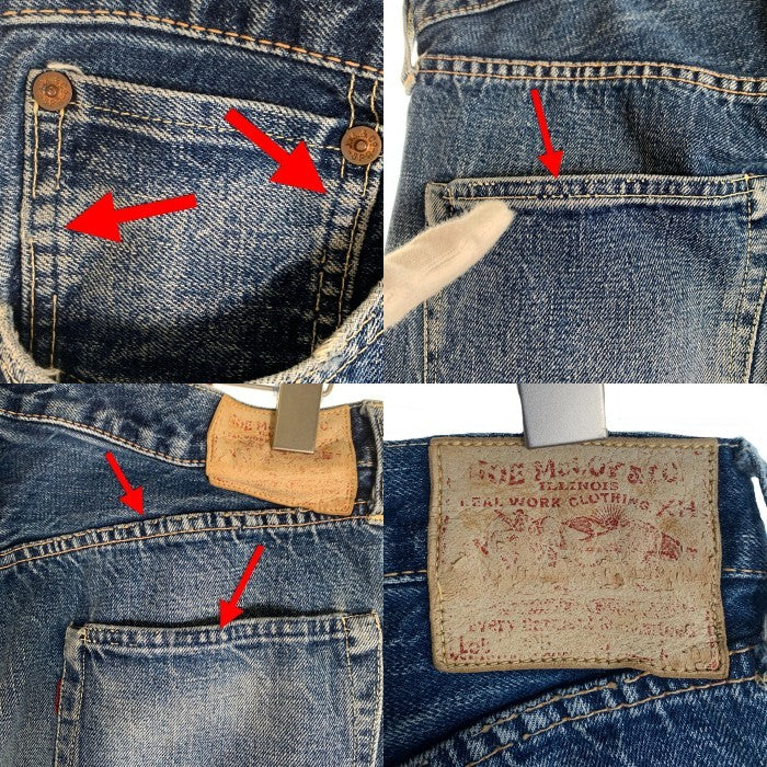 JOE McCOY ジョーマッコイ 905 ボタンフライ 赤耳 セルビッチ デニムパンツ ライトブルー Size W36 L30 福生店
