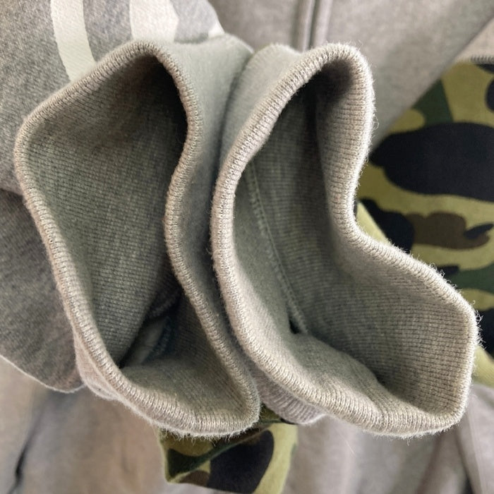 A BATHING APE アベイシングエイプ 001ZPG701018X Giant Shark Full Zip シャーク ジップアップパーカー  グレー size2XL 瑞穂店