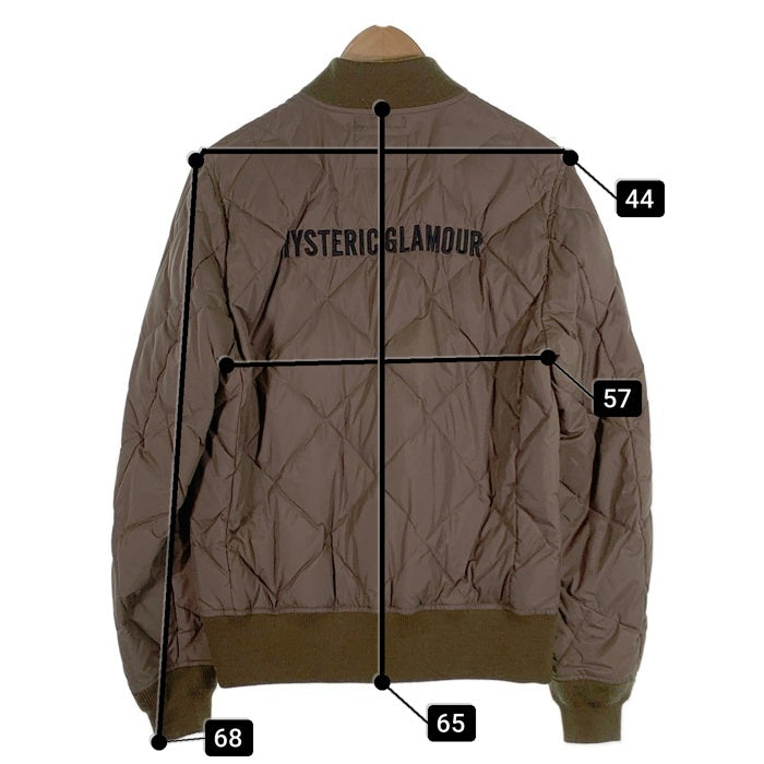 HYSTERIC GLAMOUR ヒステリックグラマー ナイロン キルティングジャケット プリマロフト オリーブ 0253AB10 Size L 福生店