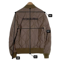 HYSTERIC GLAMOUR ヒステリックグラマー ナイロン キルティングジャケット プリマロフト オリーブ 0253AB10 Size L 福生店