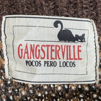 GANGSTERVILLE ギャングスタービル 18AW レオパード柄 モヘア ウール クルーネックセーター ブラウン GSV-18-AW-25 Size L 福生店