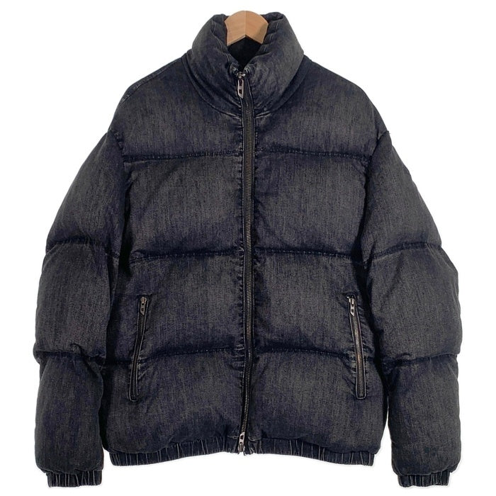 DIESEL ディーゼル 24AW Faded Denim Puffer Jacket フェイデッド デニム パファー ジャケット 中綿ジャケット ブラック  A16077 Size 48 福生店
