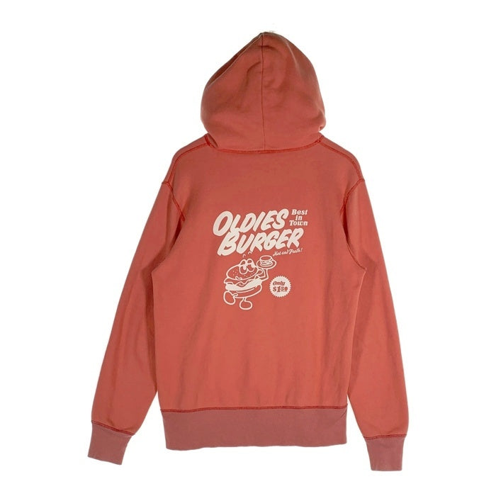 BURNS OUTFITTERS バーンズ アウトフィッターズ Cozun PT PULL PARKA OLDIES BURGER コズン プルパーカー オールディーズ バーガー フーディー ピンク BR-24394 Size XL 福生店