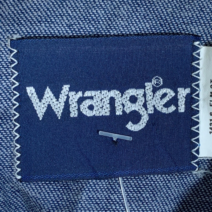 Wrangler ラングラー 70127MW デニムウエスタンシャツ インディゴ 企業刺繡 Size 16 1/2 福生店