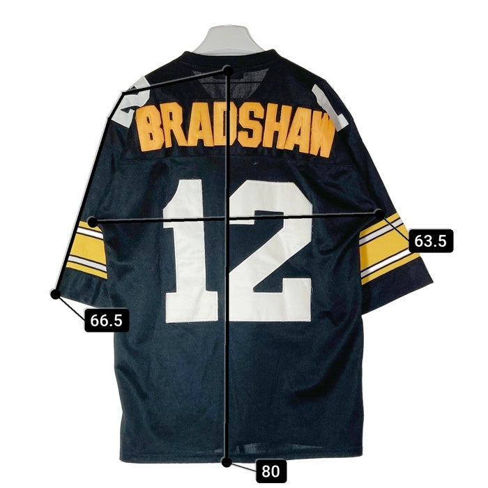 mitchell & ness ミッチェルアンドネス NFL PITTSBURGH STEELERS フットボールシャツ 12 BRADSHAW ブラック size50 瑞穂店
