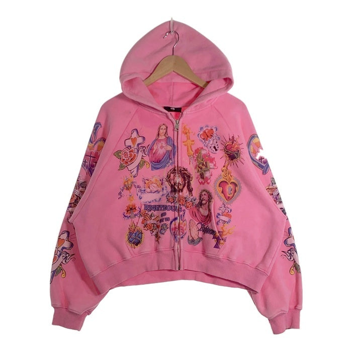 We Are Righteous ウィーアーライチャス RIZEN KING ZIP UP HOODIE ジップアップ フーディー パーカー ピンク Size S 福生店