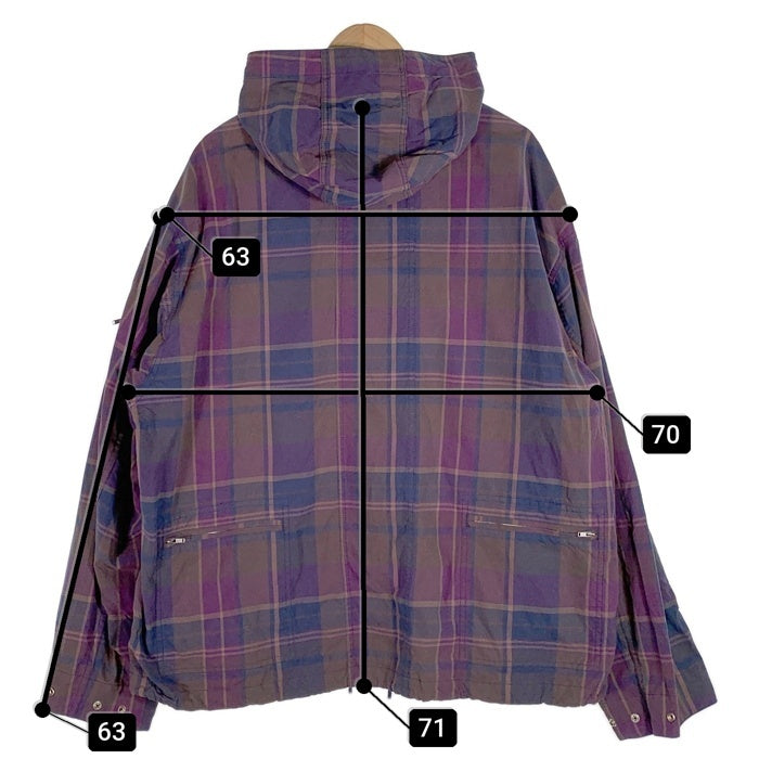 SUPREME シュプリーム 24SS Utilyty Anorak Plaid ユーティリティ アノラック ジャケット チェック パープル Size XL 福生店