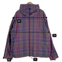 SUPREME シュプリーム 24SS Utilyty Anorak Plaid ユーティリティ アノラック ジャケット チェック パープル Size XL 福生店