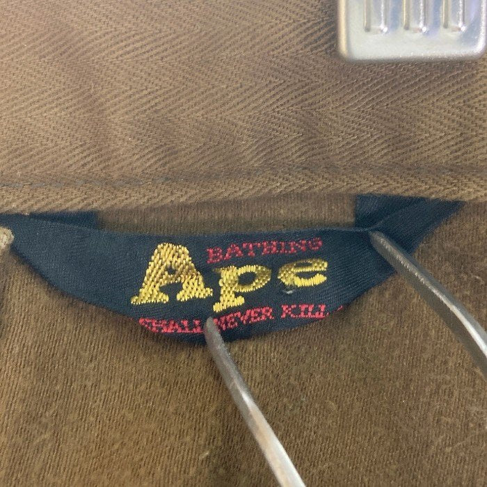 A BATHING APE ア ベイシング エイプ パンツ ヘリンボーン ブラウン sizeS 瑞穂店