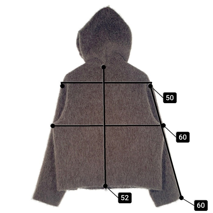 OUR LEGACY アワーレガシー 23AW FULL ZIP HOOD フルジップフード グレー モヘア ウール M4236FM 福生店
