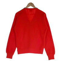 60's Pennleigh ペンリー ストライプ アクリルニットカーディガン レッド グレー Size M 福生店