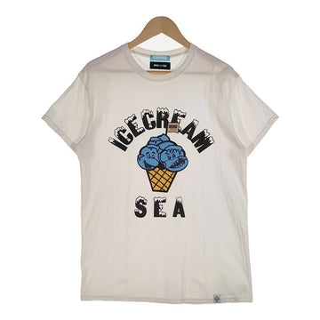 ICE CREAM アイスクリーム WIND AND SEA ウィンダンシー プリントTシャツ ホワイト ICJP215ST019 Size M 福生店