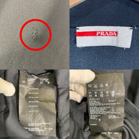 PRADA SPORT プラダスポーツ ハーフジップ スタンドカラー プルオーバートップ 長袖 ブラック ポリエステル ラバーパッチ SJJ80 Size M 福生店
