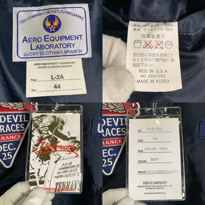 TED COMPANY テッドカンパニー Red Devil Air Race L-2A ナイロンフライトジャケット ネイビー テッドマン TL2-090 Size 44 福生店