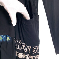 VETEMENTS ヴェトモン 16AW Skull Layered T-Sshirts Dress スカルレイヤード Tシャツ ドレス ブラック WF17DR4 Size L 福生店