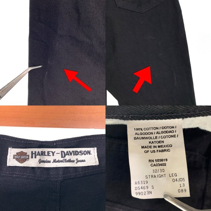 00's HARLEY-DAVIDSON ハーレーダビッドソン BLACK DENIM PANT ブラックデニムパンツ ブラック Size 32/30 福生店