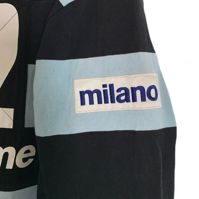 SUPREME シュプリーム 22SS Stripe Rugby ストライプラグビー ラガーシャツ ブルー ブラック Size XL 福生店