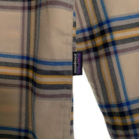Patagonia パタゴニア Canyonite Flannel Shirt キャニオナイト フランネルシャツ ベージュ ブルー イエロー Size L 福生店