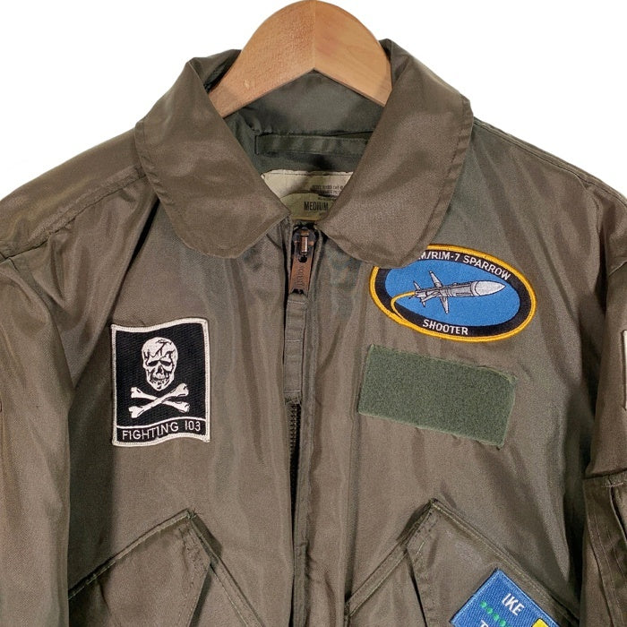 80's U.S.AIR FORCE 米空軍 CWU-45/P フライトジャケット オリーブ ISRATEX カスタムワッペン Size 38-40 (M) 福生店