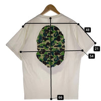 A BATHING APE アベイシングエイプ ABC CAMO BIG HEAD TEE カモ ビッグヘッド プリントTシャツ ホワイト Size L 福生店