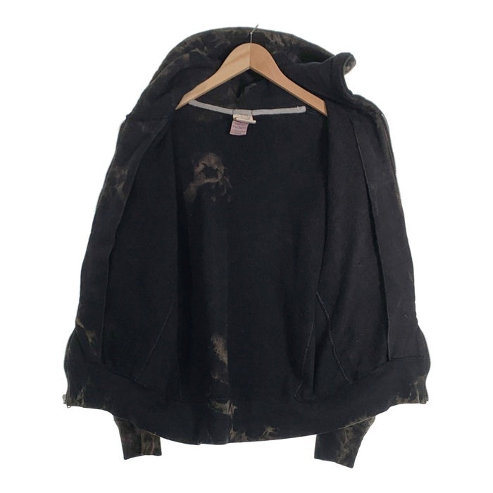 Champion チャンピオン REVERSE WEAVE リバースウィーブ ジップアップ フーディー パーカー ブラック タイダイ Size S 福生店