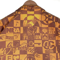 THE SOFT MACHINE ソフトマシーン 半袖シャツ 総柄 イエロー SM-22SS-009 Size L 福生店