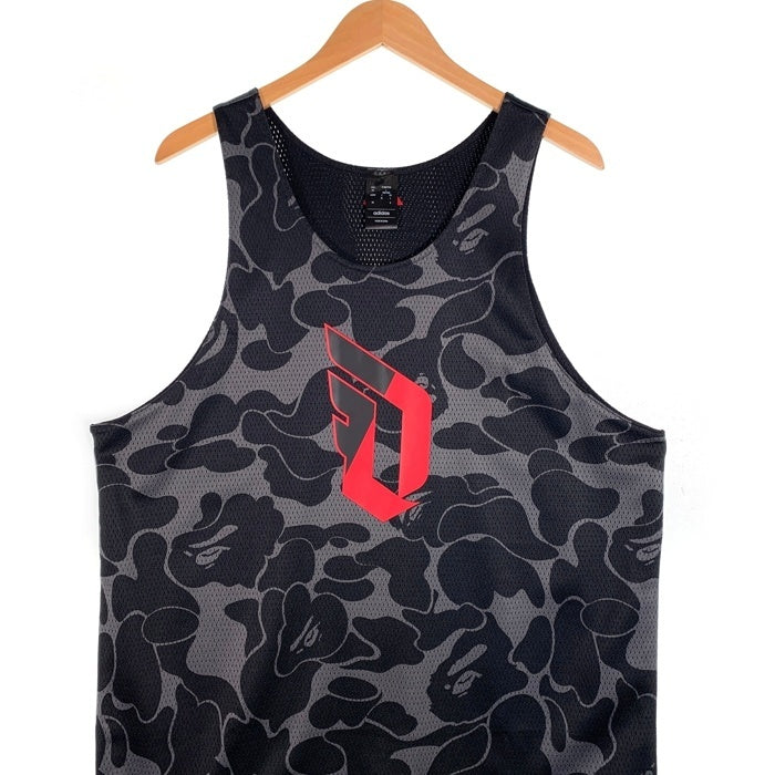 adidas アディダス BAPE ベイプ Dame 9 デイム9 リバーシブルジャージー メッシュタンクトップ ブラック JF1154 Size JP XL 福生店