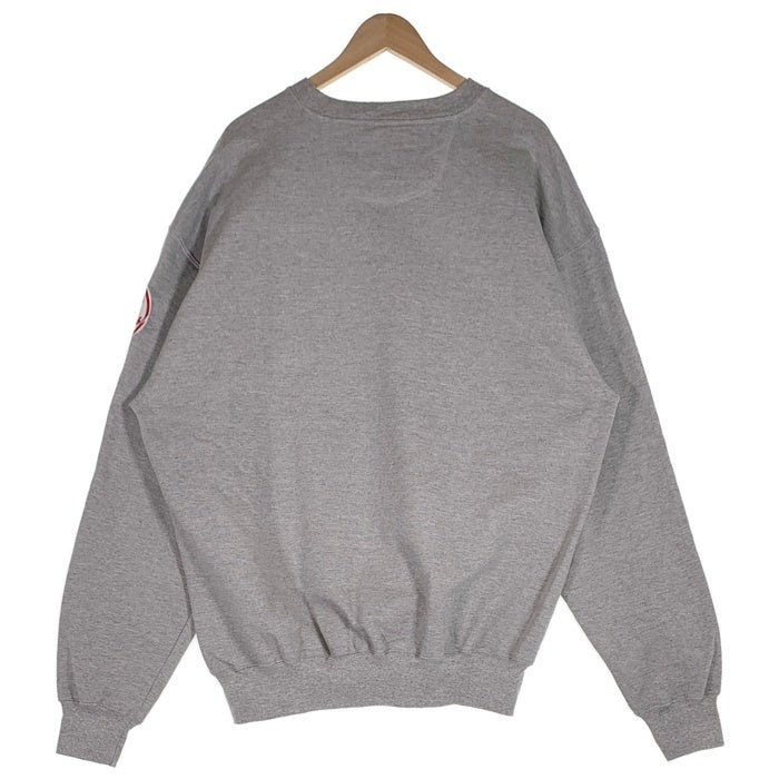 90's majestic マジェスティック Newyork Yankees ニューヨーク ヤンキース アーチロゴ クルーネック スウェット グレー カナダ製 Size XL 福生店