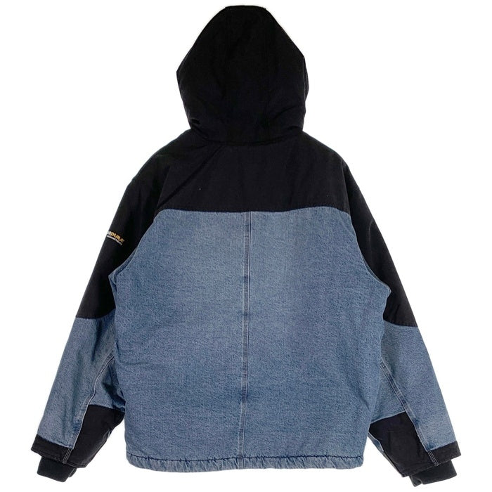 SUPREME シュプリーム 25AW Dickies ディッキーズ Cordura Hooded Work Jacket コーデュラフーデッドワークジャケット デニム ナイロン切替 ブラック ライトブルー Size XL 福生店