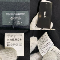 glamb グラム Cross coach Jacket クロスプリント コーチジャケット ブラック GB17AT/JKT02 Size 3 福生店