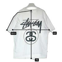 STUSSY ステューシー ビッグロゴ 両面プリント Tシャツ ホワイト sizeXL 瑞穂店
