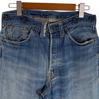 90's Levi's リーバイス 201 ボタン裏555 シンチバック ボタンフライ 赤耳 青耳 セルビッチ デニムパンツ 20201-0020 USA製 Size W34 L36 福生店
