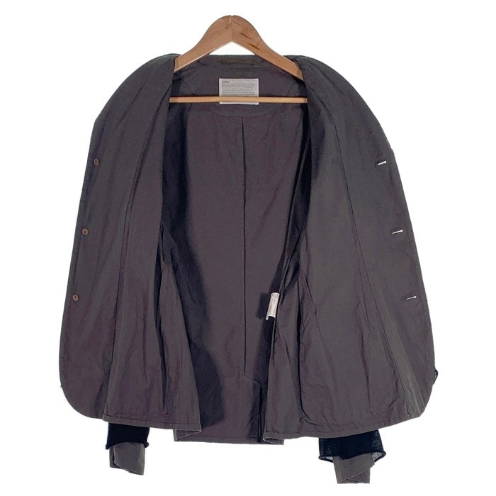 kolor カラー レイヤード 3B テーラードジャケット ブラック グレー ウール ポリエステル 10SCM-T06202 Size 3 福生店