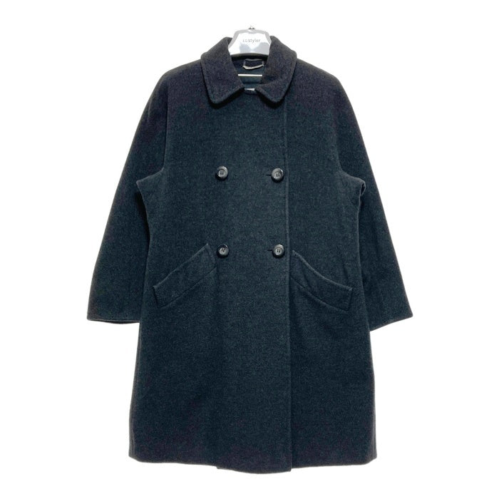 SPORTMAX スポーツマックス マックスマーラ ダブルボタンコート ウールXアンゴラ ダークグレー size38 瑞穂店