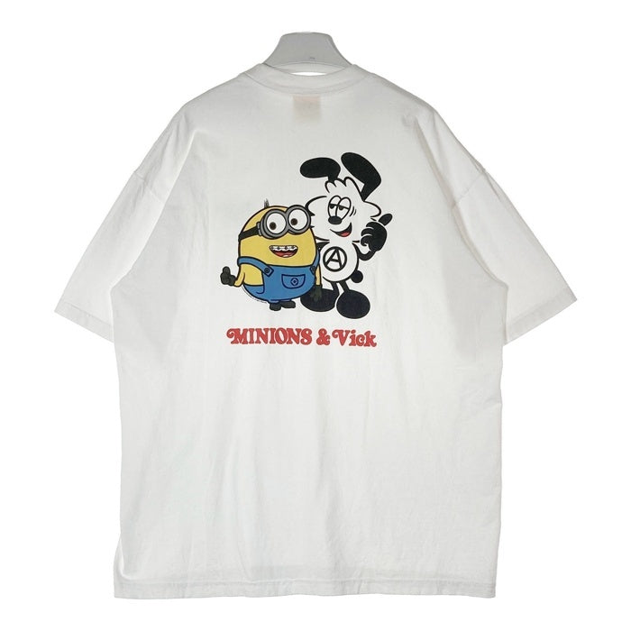VERDY ヴェルディ MINIONS & Vick ミニオンズ&ヴィック Tシャツ ホワイト sizeXL 箱ステッカーピンバッジ付属 瑞穂店