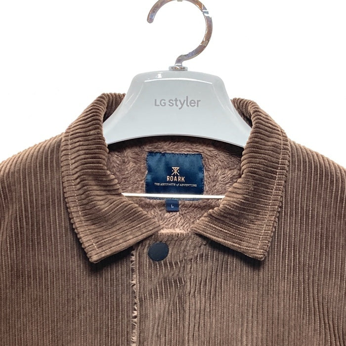 ROARK ロアーク コーデュロイ コーチジャケット 内ボア ブラウン Size L 瑞穂店