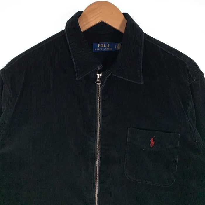 POLO RALPH LAUREN ポロ ラルフローレン Full Zip Over Shirt ジップアップ コーデュロイジャケット ブラック Size L 福生店